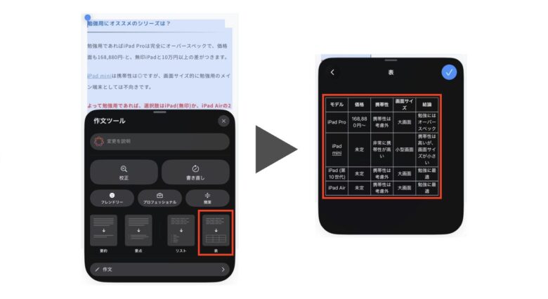 AppleIntelligence作文ツール